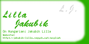 lilla jakubik business card